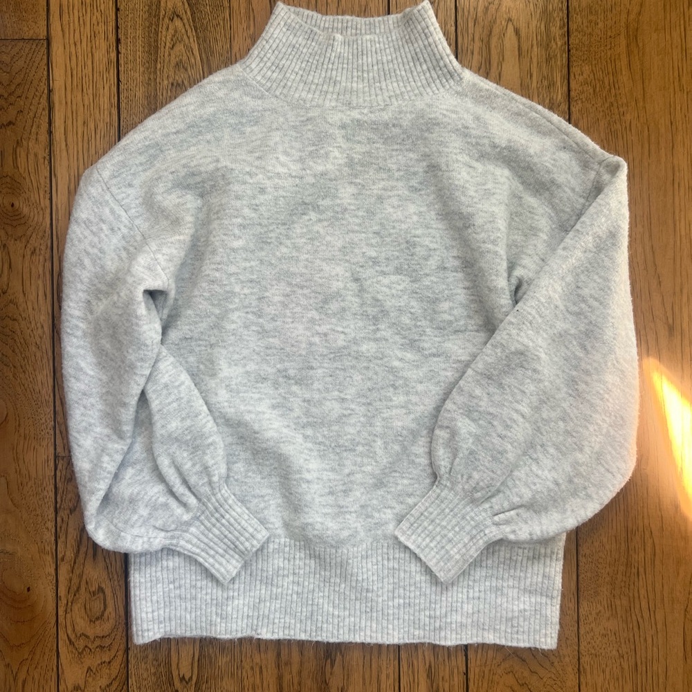 balloon sleeve oversized turtleneck Sweater